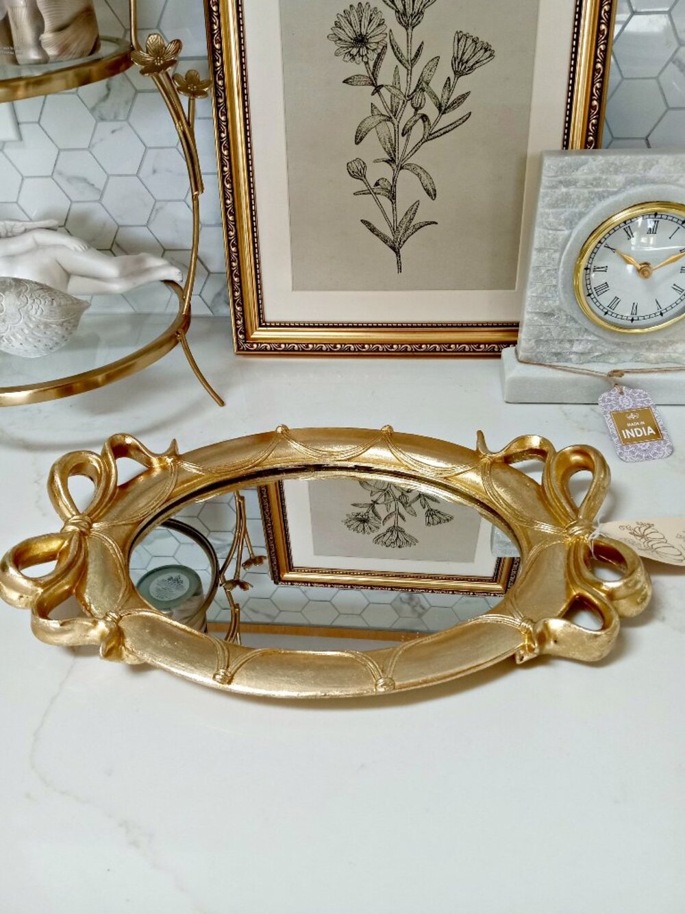 NEW! EXQUISITE Vintage INSPIRED BOWS VANITY MIRROR